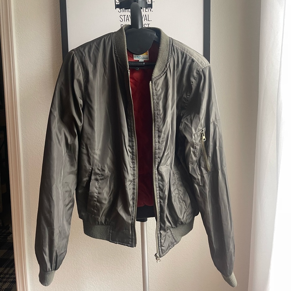 C&C green bomber jacket - great condition!
